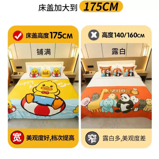 Yusenyi Hotel parent-child theme room layout bed cover bed flag children's cartoon bed towel hotel B&B pillow tent hot style ancient style Nezhalan 3-family room package 2 bed covers + 3 pillows + 1 large tent including space