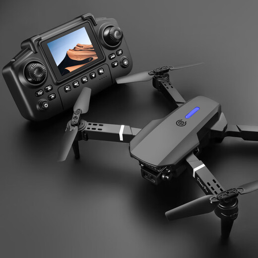 Drone with large screen, remote one-click airdrop, four-sided obstacle avoidance, four-axis drone, smart high-definition aerial photography, GPS, automatic return, remote control aircraft, boy's birthday gift, upgraded with screen, dual-camera smart quadcopter, three batteries + accessory bag + storage bag + gift box