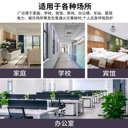 Mo Peng filter fire self-rescue respirator mask fire escape mask 3C certified anti-virus household fire package 2 fire mask + fire blanket + water-based fire extinguisher