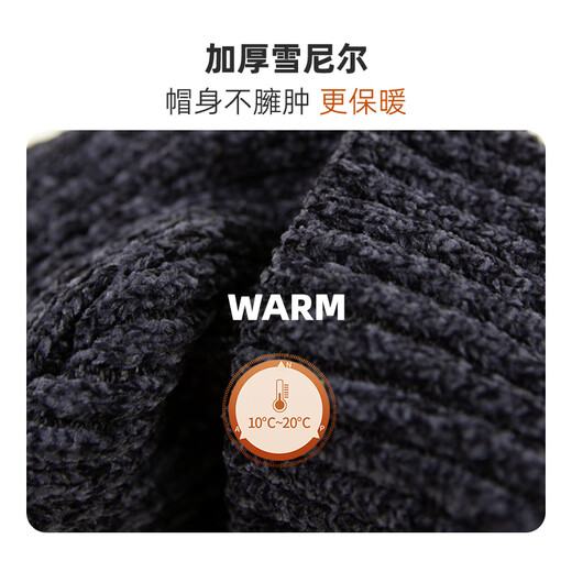 Cuiranshi hat winter men's cold-proof knitted hat plus velvet warm woolen hat winter cycling sports windproof and cold hat