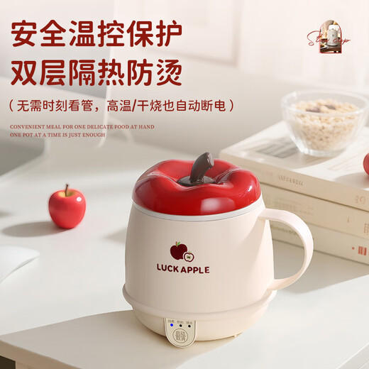 Le Stew Health Kettle Hot Milk Cup Hot Milk Artifact Health Cup Electric Boiling Cup Electric Heating Cup Portable Kettle Office Small One-person Water Boiling Cup Electric Stewing Cup 0.5L Hot Milk Cup with Filter-Ceramic Glaze Available in Dormitories