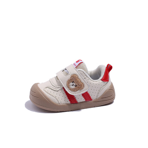 Terranis recommended by Yangma Baby Toddler Shoes Bear Breathable Soft Sole Anti-Slip 2025 Spring and Autumn Model 0 to 3 and a half Years Old Baby Boy Red 19_Inner Length 13.5cm
