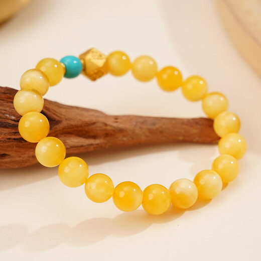 Potala Palace's unique pure gold beeswax bracelet, Bai Yi's father's eight-edge bead turquoise bracelet, men's and women's birthday gift for the year of birth