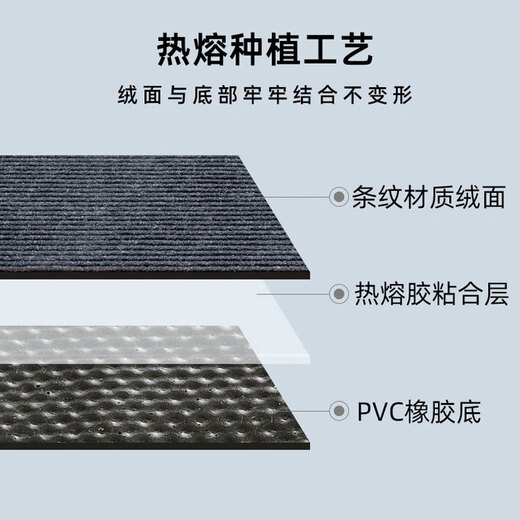 Nanjiren (Nanjiren) entry floor mat, entrance door dust removal, mud scraping, non-slip, water-absorbent floor mat, foot mat carpet 45*75cm