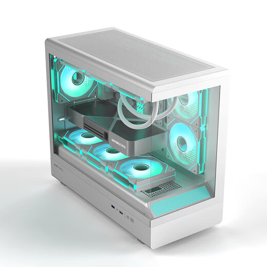 AMD Ryzen 7800X3D 9800X3D/5060/5070/5080 game console computer desktop assembly computer host DIY complete machine assembly white sea view room chassis configuration nine 9800X3D+RTX5080 16G OC