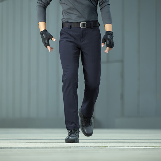 Longya Zhang Yi's same style, quick restock, cold front tactical soft shell trousers, autumn and winter men's commuting stretch outdoor, polar night black (straight version) 32 175/84B, height 175, weight 131-156