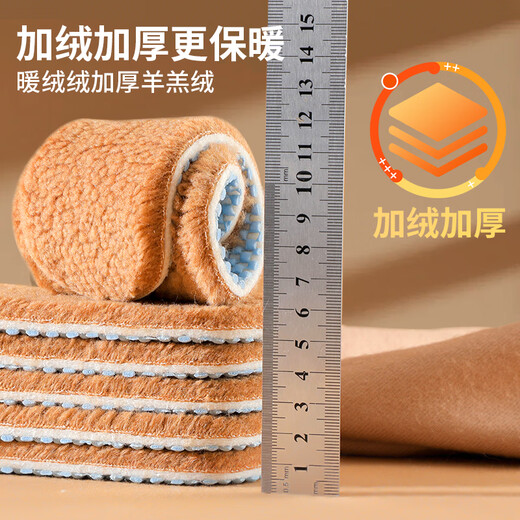 MINISO lambswool warm insoles in winter plus velvet thin anti-slip felt to absorb sweat, comfort and cold protection in winter 2 pairs 36