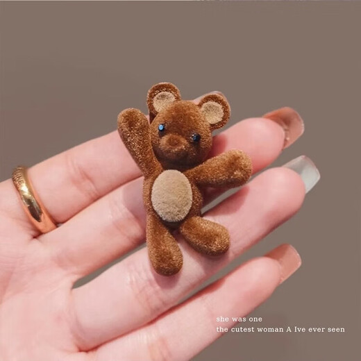 Cute little bear hair clip side clip for women, exquisite small clip hair clip with bangs, duck bill clip for side hair, one-word clip gift, 2# bear pair