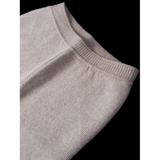 KING DEER high-end 100% pure cashmere pants for men, thickened and warm winter cashmere pants for women, slim-fitting bottoming wool pants for men, camel color, sesame dot jacquard, 100% cashmere 8058 2XL 180