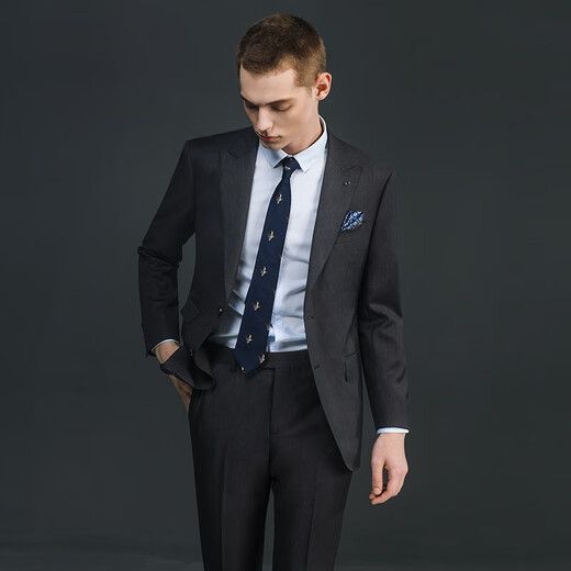 Guillaume de Mons imported from Italy virgin wool blazer men's formal wear men's groom wedding dress suit Italian fabric top + trousers 48 tops trousers size please note