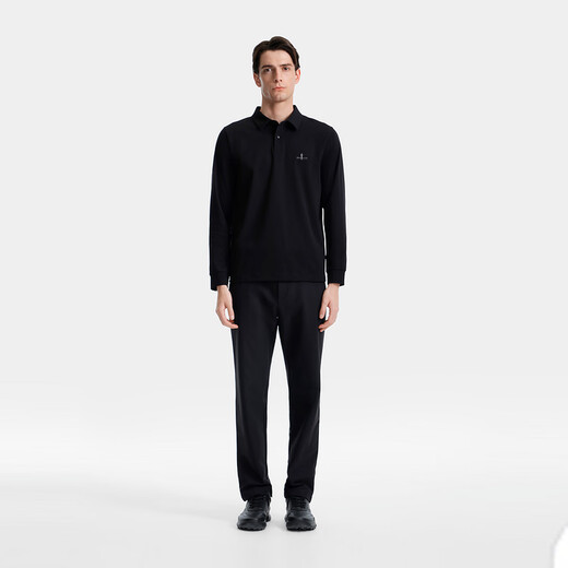 Biyinlefen Lightweight and Soft 2025 Autumn New Men's Casual Commuting Skin Friendly Elastic Lapel Long Sleeve POLO Shirt