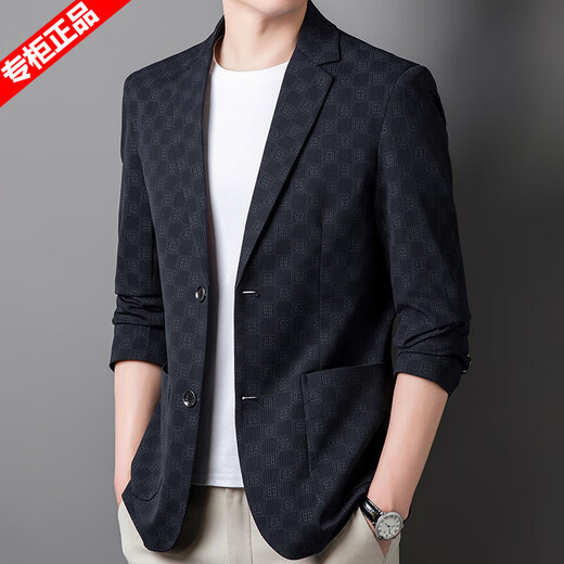 AX Armani brand casual suit men's jacket casual 2024 spring and autumn suit top style blue M size 170