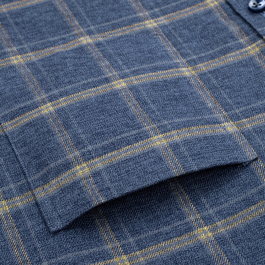 Shanshan (FIRS) pure cotton brushed shirt middle-aged dad wear business casual cotton plaid shirt for men coffee plaid 41