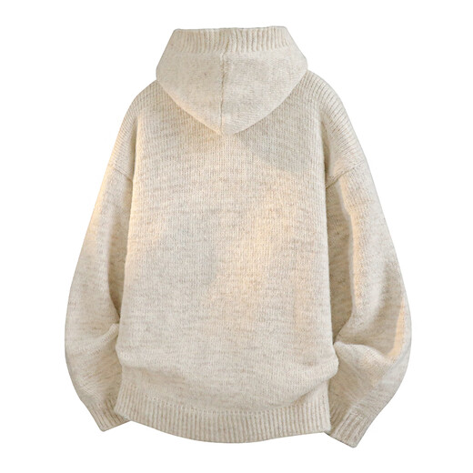 IZEXX high-end cardigan jacket men's autumn lazy style loose versatile hooded sweater sweater ZN97 dark gray 2XL