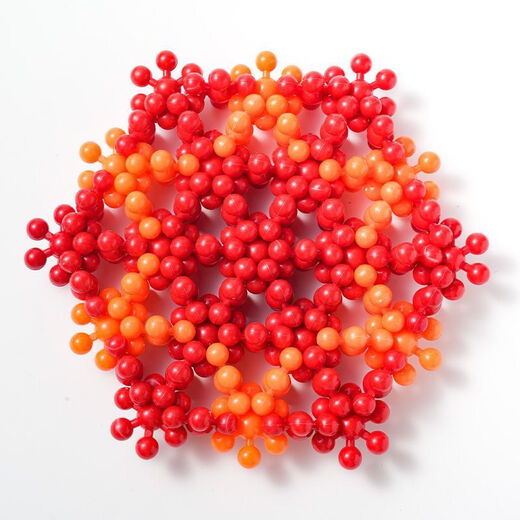 Puzzle boys and girls handmade snowflake hexagonal children's toys thickened plum blossom three-dimensional early education puzzle 378 plum blossom building blocks storage box