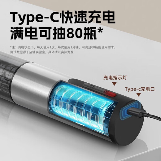 High-quality stainless steel wine bottle opener, household bottle opener, fully automatic charging, high-end portable wine opener, 502 stainless steel fully automatic wine bottle opener