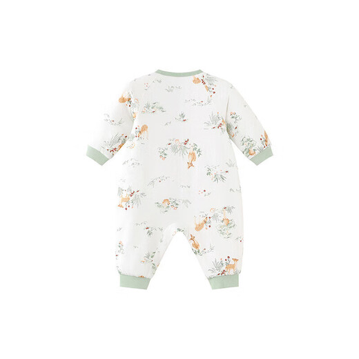 YEEHOO baby quilted jumpsuit autumn and winter thickened and warm newborn baby winter baby clothes