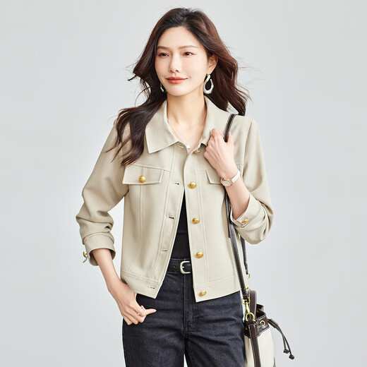TERRE BLEUE casual workwear style jacket for women 2025 autumn new fashion high-end versatile lapel jacket top