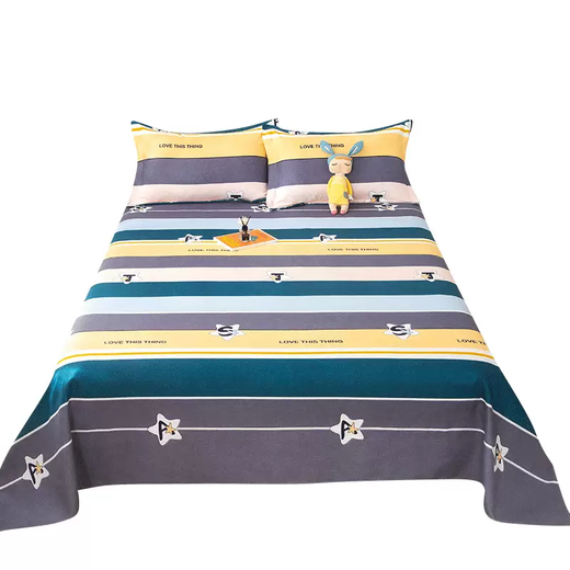 Yusenyi student dormitory three-piece set modern simple 100 pure cotton quilt thickened double .51 single Elf Deer 1.2m bed 160x230cm bed sheet