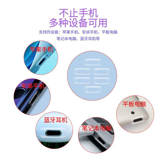 Mo Peng charging port protective film mobile phone suitable for Type-c Apple iPhone 15 Huawei OPPO Xiaomi vivo dust plug dedicated to Xiaomi mobile phone HD charging port protective film * 20 pieces