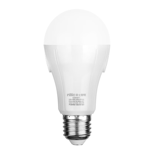 NVC (NVC) light bulb voice-activated induction bulb E27 screw light source property corridor induction LED bulb 15W white light E27 voice-activated induction light