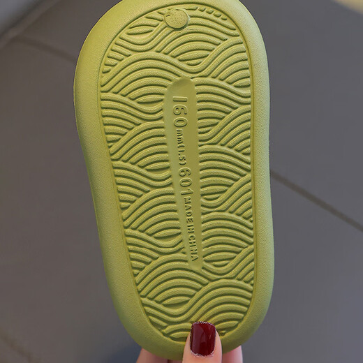 Yunshun Children's Cotton Slippers Winter Boys' EVA Treading Feeling Girl's Bag Heel Waterproof Anti-Slip Plus Velvet Warm Baby Cotton Slippers Green 29 190 Codes (Inner Length 18CM Suitable for 29-30 Codes)