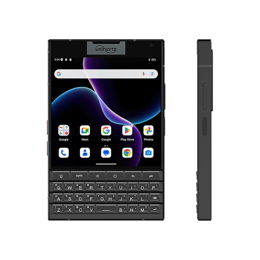 Unihertz Titan 2 Titan 2 large square screen smartphone secondary screen back screen dual SIM dual standby full keyboard ultra-thin business phone black 12GB+512GB (National Bank version)