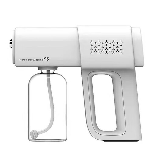Disinfection spray gun blue light nano atomization sprayer alcohol spray gun electric sprayer wireless atomizer K5 sterilizer handheld watering can premium moonlight white quality disinfection spray gun