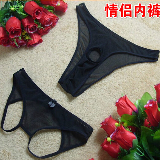 Universal sexy underwear, sexy mesh thong T-pants for men and women, temptation briefs, men's leaky underwear 3005