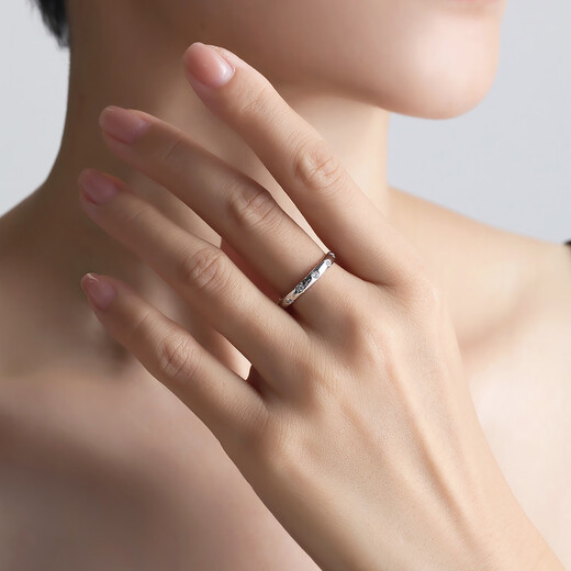 Ming brand jewelry platinum ring Pt950 platinum star promise ring BFM0097 platinum ring size 12 about 4.21 grams