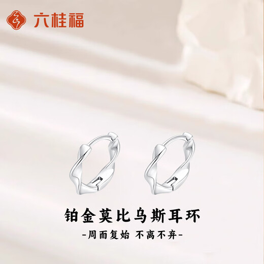 LIU GUI FU JEWELRY Platinum Möbius Earrings for Women 2025 New Simple and Versatile Earrings Birthday Gifts for Girls 4.01g Platinum Möbius Earrings