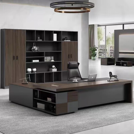 Office desk and chair combination boss desk manager light luxury modern executive desk office furniture 1.6m boss desk