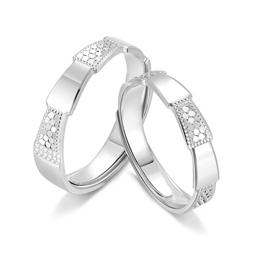 Wanfulong genuine PT950 platinum ring for women, sparkling hand ring, versatile and high-end gift for girlfriend, adjustable mouth, platinum PT950 for men, 5.15g (can be flexibly adjusted in size)