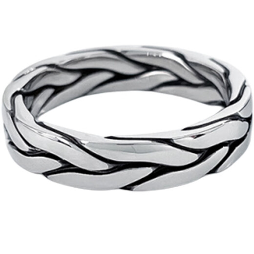 Laofu gold platinum solid electric black gold twist minimalist fixed mouth ring for mother's love and mother's lover's birthday Mid-Autumn Festival gift twist minimalist fixed mouth ring (approximately 12.88g)