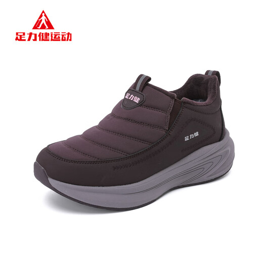 Foot Lijian elderly shoes women's winter new velvet warm shoes soft sole cold-proof shoes middle-aged and elderly shoes 9181 Purple 38