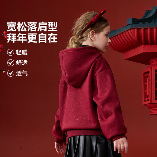 ASK JUNIOR children's sweatshirt 25 winter medium and large children's hooded warm thick sportswear girls' tops