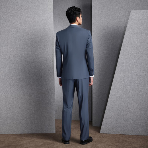 Heilan House (HLA) suit men's light business fashion flat lapel suit Western men's autumn blue gray 16 (suit + trousers) reservation 6XL 190/112C recommended 182~200Jin Jin equals 0.5 kg