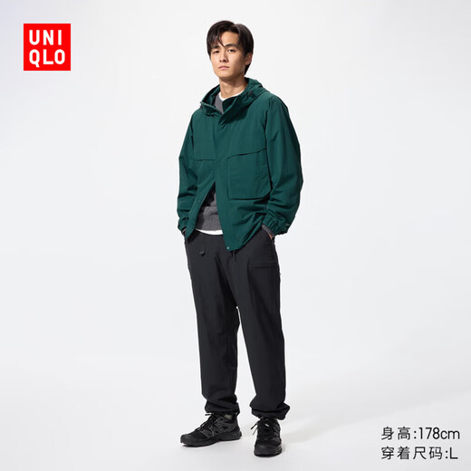 优衣库男装女装保暖休闲长裤/休闲裤裤子常规款25秋冬新款479375 09 黑色 L /175/88A