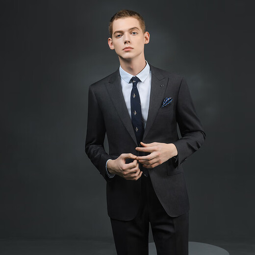 Guillaume de Mons imported from Italy virgin wool blazer men's formal wear men's groom wedding dress suit Italian fabric top + trousers 48 tops trousers size please note