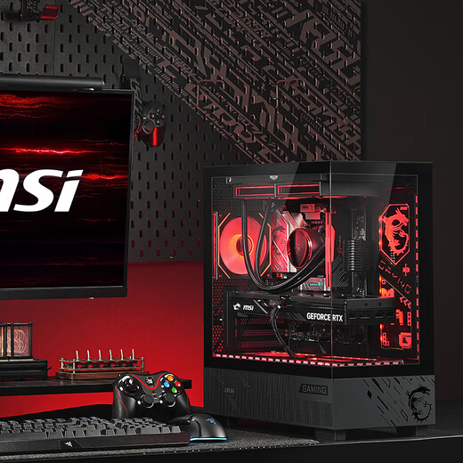 MSI family bucket U7 265KF MSI 5070/5070TI/5080 graphics card e-sports game desktop assembly computer AI host DIY complete machine U5 245KF+5060TI丨Three
