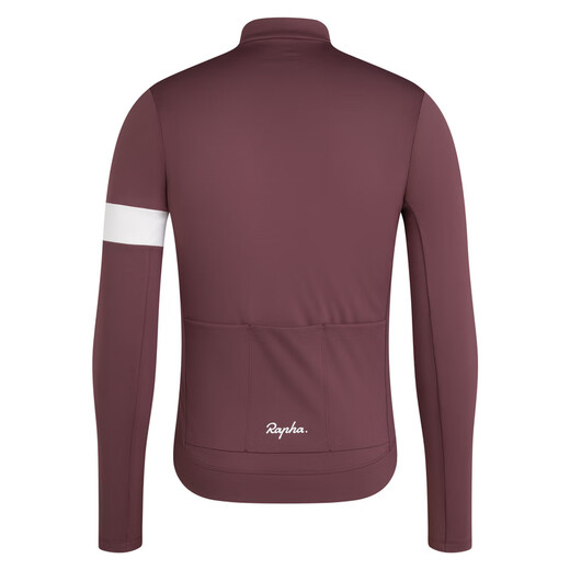 Rapha Autumn and Winter New Color Core Men's Core Thin Velvet Long Sleeve Warm Cycling Jersey Cycling Top Official Light Ruby Red - New Autumn and Winter Color for 25 Years S