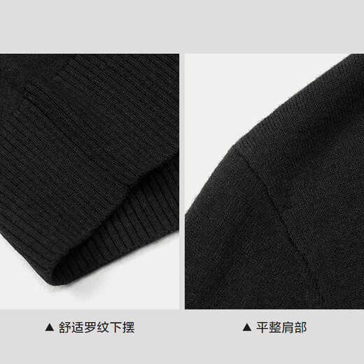 Heilan House Cardigan Men's Light Business Classic Series Lapel Sweater Winter Men Black 98 L 175/92A Recommended 137~150Jin Jin equals 0.5 kg