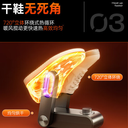 Pupan German shoe dryer household shoe dryer wet shoe dryer deodorizing shoe dryer new model coax warm socks AI | deep space gray supports Mijia APP control for 10 minutes