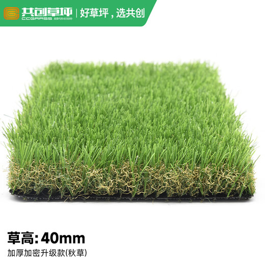 Co-Create Lawn Artificial Turf Courtyard Kindergarten Golf Simulated Turf Garden Gym School Rooftop Fake Lawn Villa 40mm Thickened Encrypted Upgrade (Autumn Grass)