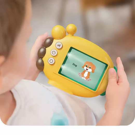 妙普乐外贸热供长颈鹿读卡机儿童早教机启智英文卡片学习机点读笔玩具 黄