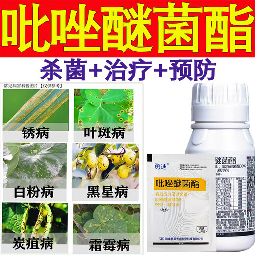 Pyraclostrobin 30% fungicide powdery mildew anthracnose apple tree brown spot vegetable genuine pesticide wholesale 5 packs 5*10g