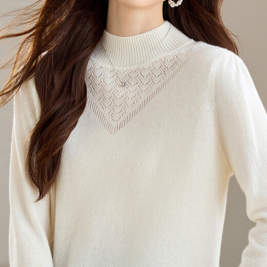 Shexi (Srcr) 100% cashmere elegant cashmere sweater for women with spring and autumn New Year red knitted bottoming sweater