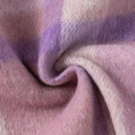 DAVE&BELLA manteau en laine pour enfants 2025 hiver nouveau style manteau en laine pour filles haut à carreaux pour enfants moyens et grands vêtements pour petite fille à carreaux rose et violet en stock 110 cm (hauteur recommandée 100-110cm)