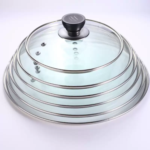 Yusenyi pot lid tempered glass lid non-stick steamer household transparent lid wok 3032 universal round handle 1 mini lid about 10 cm (not equipped with lid nut)