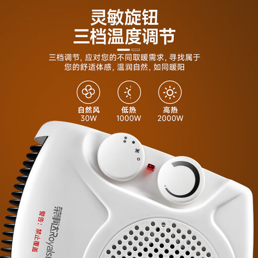 Royalstar's hottest recommended heaters for home offices, desktop heaters, indoor heaters, electric heaters for both vertical and horizontal use, energy-saving fast heating NTS-208A